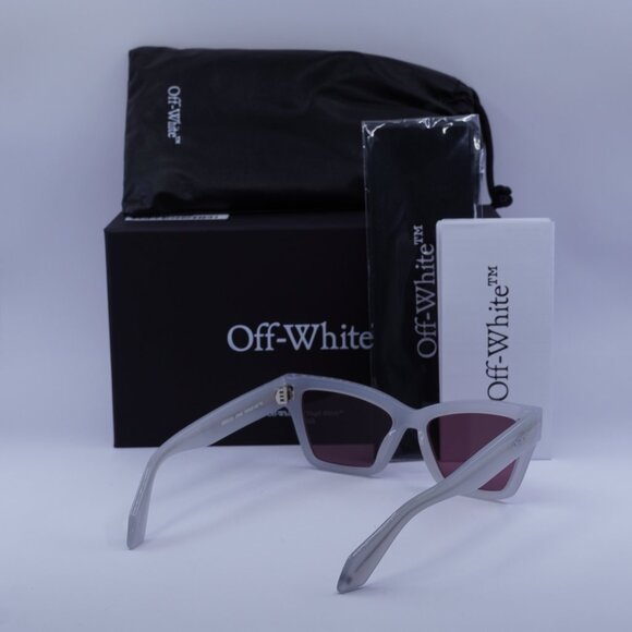Off-White OERI110 CINCINNATI 0964 Cat Eye Sunglasses – Shiny Grey\\Brown main image 4